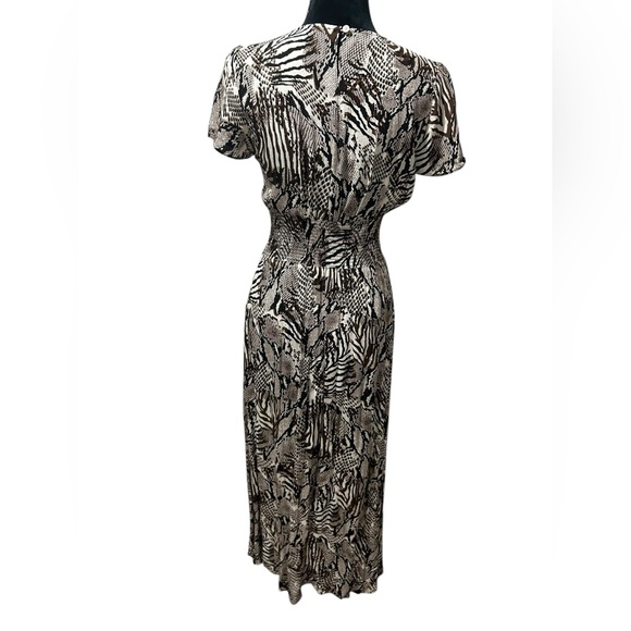 Aritzia Wilfred maxi Dress Giselle Zebra Snake Animal high Slit Size Small - Picture 7 of 9